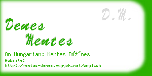 denes mentes business card